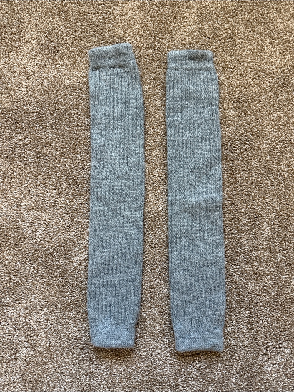 Women’s Gray Ribbed Leg Warmers